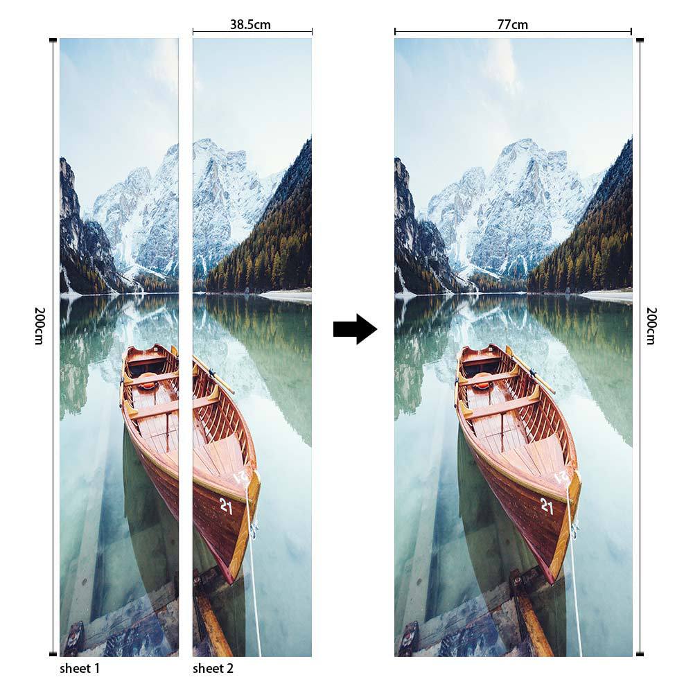 Creative Suspension Bridge Door Decoration Living Room Waterproof Self-Adhesive 3D Door Sticker Refurbished Wall Sticker Home
