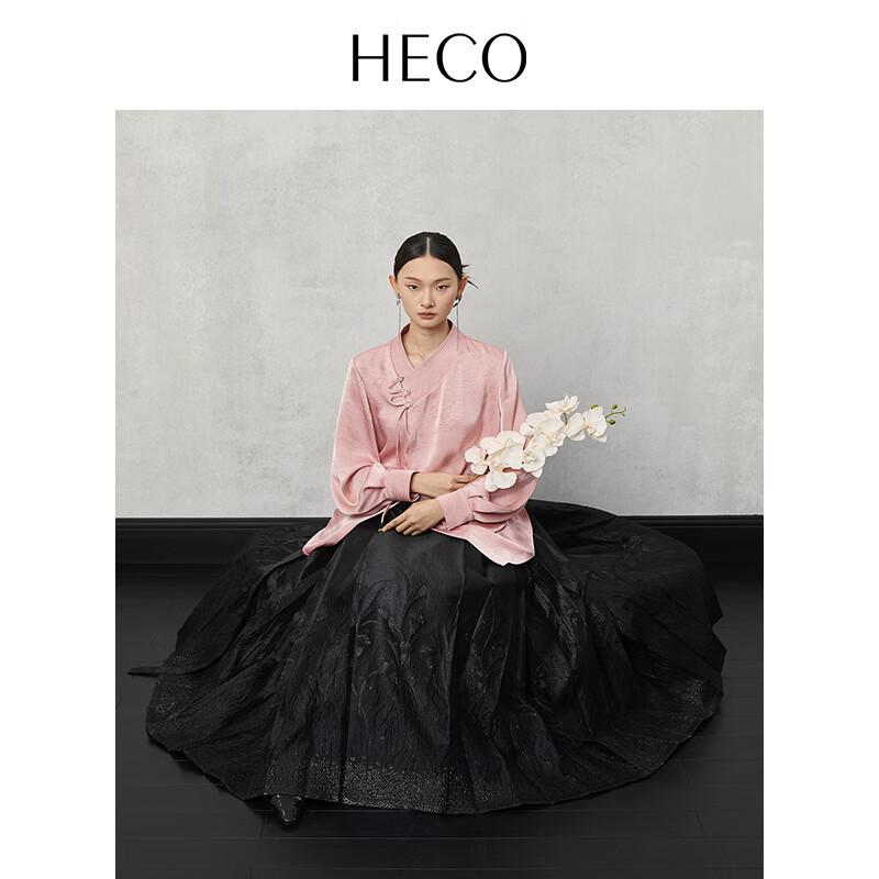 HECO Chuyan New Chinese Style Frogs Closure Long Sleeve Blouse