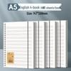 Minimalist Flip Coil Notebook B5/A5 - Thick College/Postgraduate English Record Book