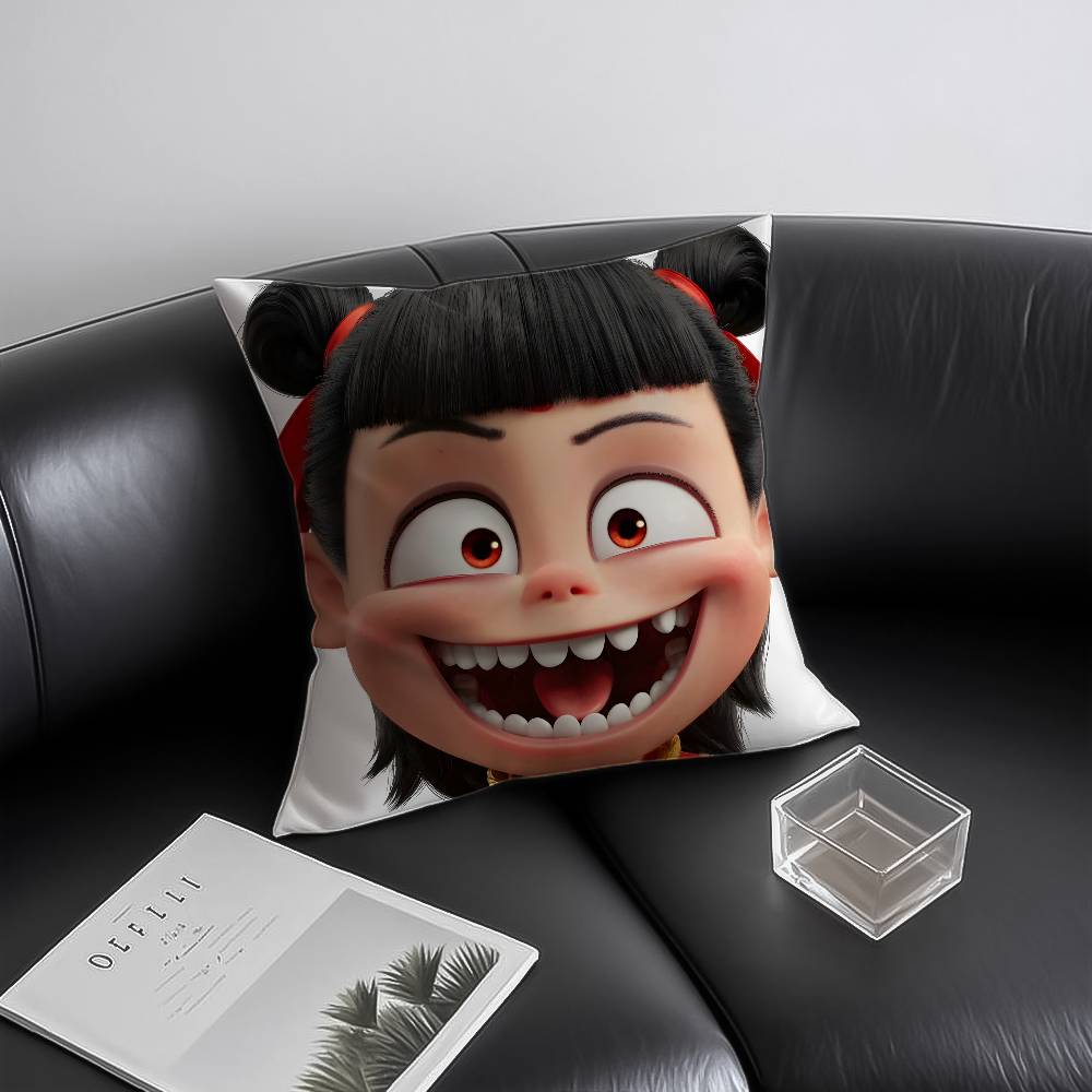 Movie N-Ne Zha Pillow Case Anti-dustmite Invisible Zipper Sofa Bed