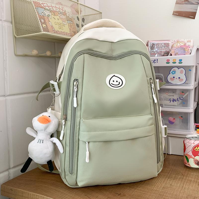 Girls College Students Contrasting Color Backpacks High School Students Junior High School Students Backpacks