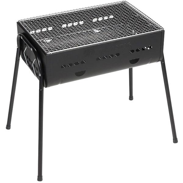 Captain Stag Ug 0111 [Barbecue STove  Grill  Bonfire  3 Way  Barbecue Grill  450  For 2 To 4 People   Height 3 Levels Adjustable  Black]