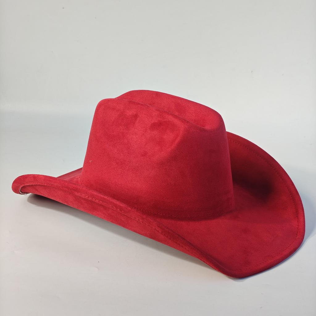 Winter Cowgirl Cowboy Vegan Suede Hat Felt Fedora Hat for Women Men Classic Fashionable All-match Hat sombrero vaquero