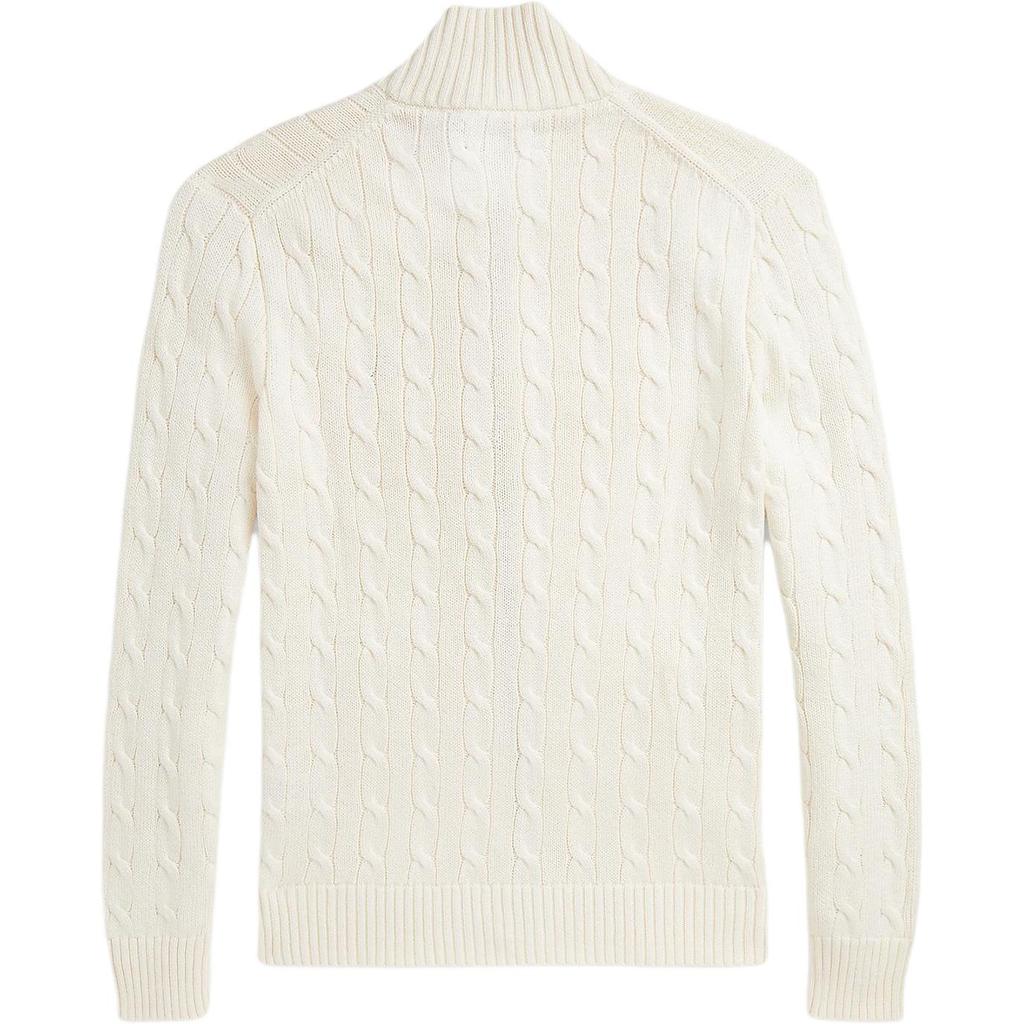 Polo Ralph Lauren Logo Mock Neck Long Sleeve Sweater Men sweater Beige MNPOSWE16821956101