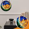 Acrylic Suncatcher Wind Chime Hanging Ornament with Bird and Floral Design for Home Garden Window Decoration Gift