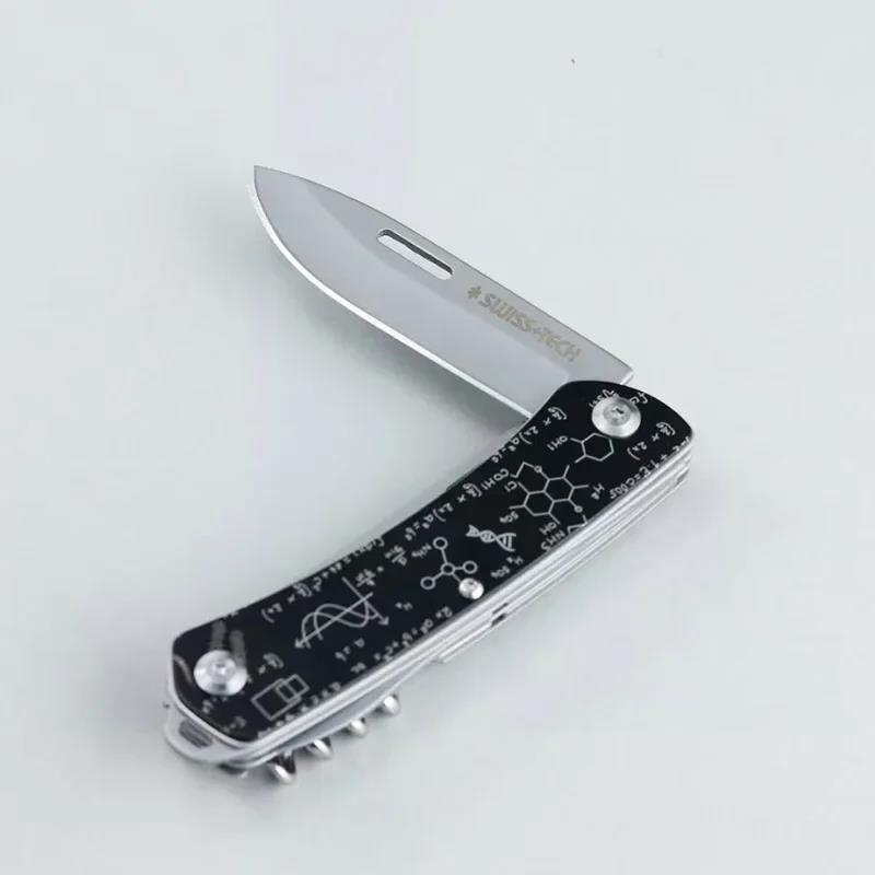 SWISS TECH Mini Pocket 9 In 1 Folding Multitool EDC Outdoor Portable Multi Tool Bottle Wine Opener Outdoor Camping Tools 4