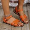 Fashion Shoes for Women 2024 Summer New Women Flat Sandals Bottom Roman Strap Sandals Non Slip Rubber Soles Ladies Daily Sandals Women