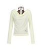 ASIF CALIE Layerd Beads Cowl Neck T-Shirt Yellow
