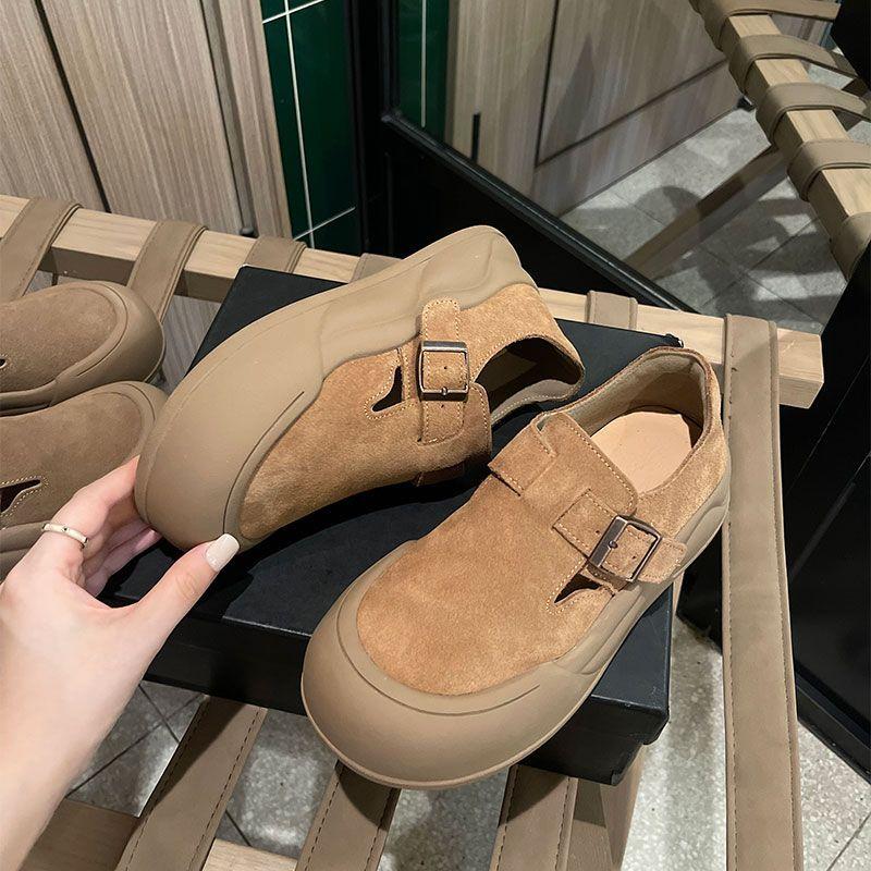 Dad Shoes Mesh Shoes Women's Platform Mesh Breathable Fashion Versatile College Style Casual Single Shoes Soft-soled Shoes