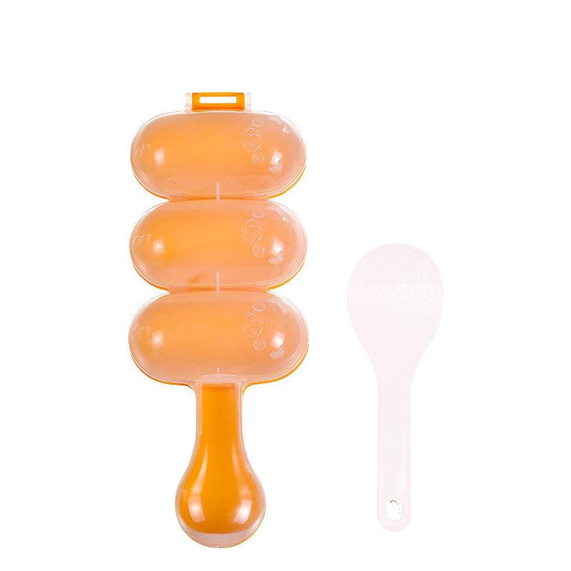 Douyin-Style Rice Ball Shaker Mold: 3-Piece TIY Baby Food Supplement Tool
