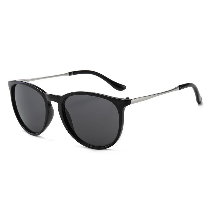 

European And American Trend Round-frame Metal Sunglasses, Stylish And Versatile Sun Protection Fashion Sunglasses 5094 сірий
