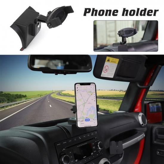 1 шт. Черный автомобильный держатель-крепление для мобильного телефона для Jeep Wrangler JK JKU 2011-17