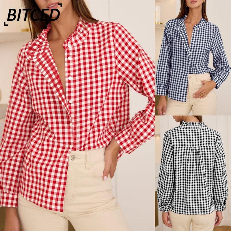 BITCED Women's Fashion Casual Long Sleeve Blouses & Shirts International design