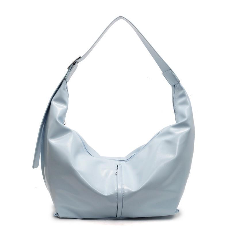 

Niche Design Casual Commuting Shoulder Bag Women s Korean Style Simple Relaxed Large-capacity Underarm Dumpling синій