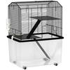 Three Tier Gerbil Cage Hamster Cage For Dwarf Hamster W Wheels Deep Bottom Food Dish Water Bottle