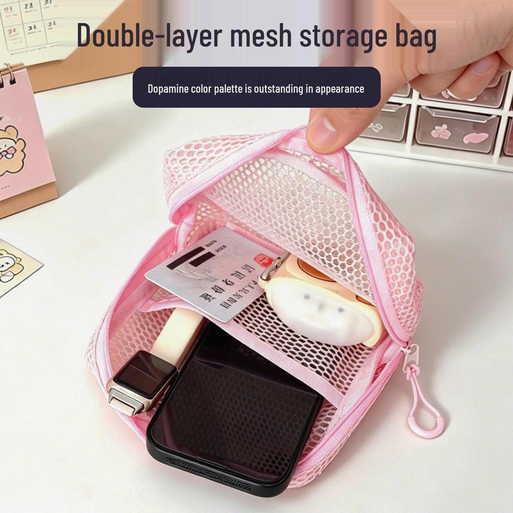 Dopamine Grid Large Capacity Makeup & Toiletry Travel Bag