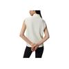 Saucony Solid Color Comfortable Casual Sports Stand Collar Sleeveless Vest Women vest Natural-White SC1249027A-WT16