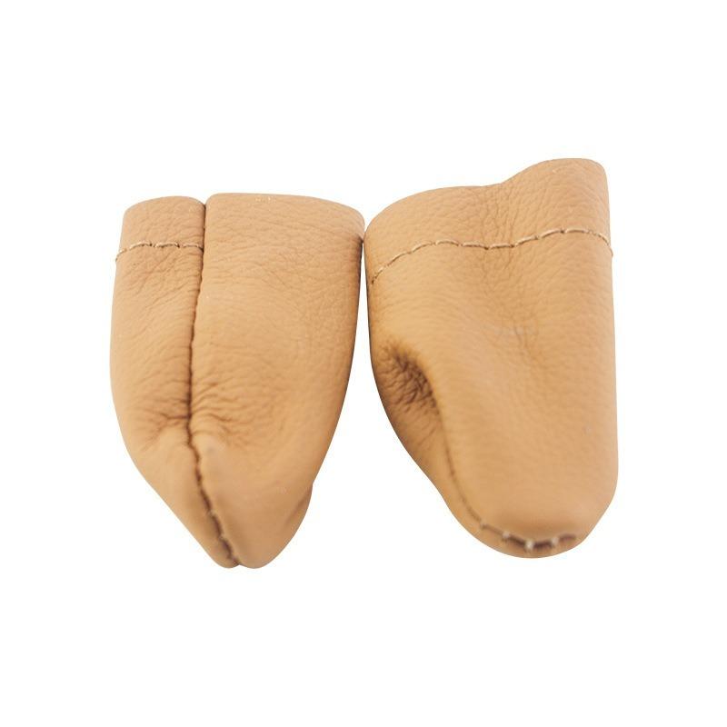 

2 шт./набор Утолщенный напальчник Защита от ожогов и царапин Полированный и теплоизолирующий Защитный чехол для пальца 1set random бежевый