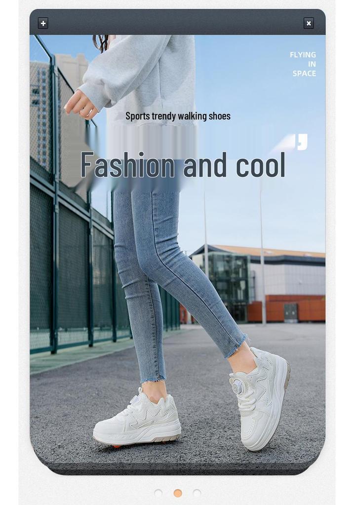 Double-Wheel Roller Shoes for Girls – Student Invisible Skates with Wheels, Children's Style