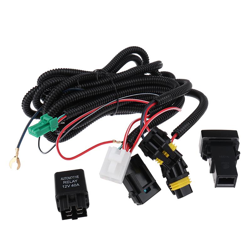 12V Universal Car LED Fog Light On/Off Switch Wiring Harness Fuse Relay Kit LED Switch Wiring Relay
