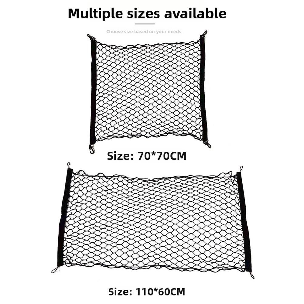 Auto Cargo Net Trunk Storage Net Double-layer Vertical Mesh High-elastic Mesh Enhanced Load-bearing For Road Trips