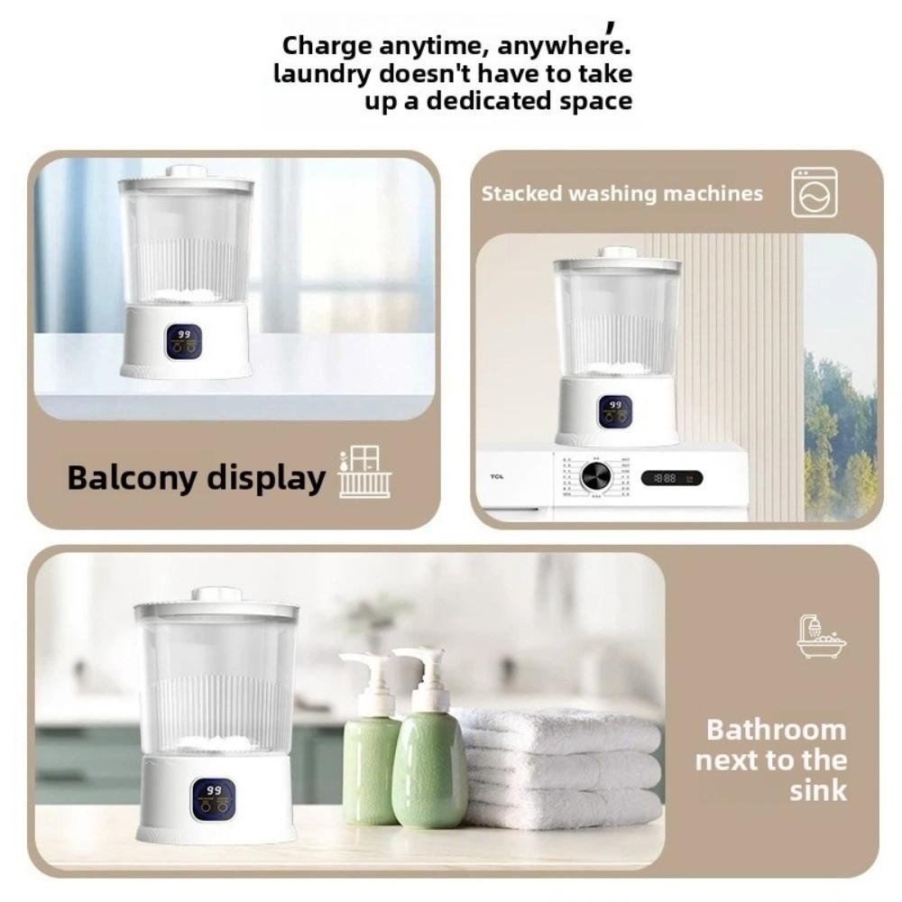 2L Mini Washer USB Rechargeable Small Laundry Portable Mini Washing Machine Travel