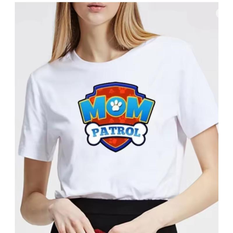 Mom Patrol TShirt Family Birthday Gift Mothers Day Harajuku Daily Casual Streetwear Plus Size Women Ladies Tee Summer Tshirt