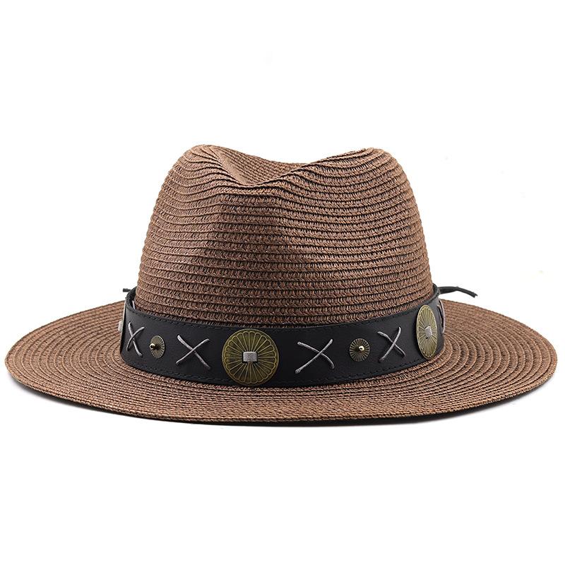 European, American Bohemian style straw hats, spring and summer men's and women's sun hats, sunshade vacation sunscreen straw hats