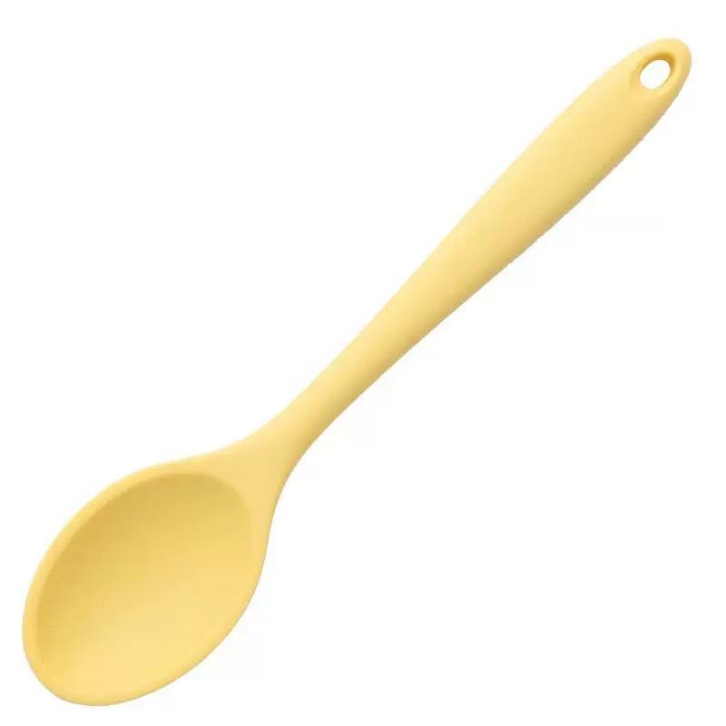 All-in-one all-inclusive yellow small Miguel children s food supplement tool silicone spoon rice spoon salad spoon nordic yellow dense spoon