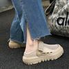 Thick-soled heightening hole shoes women's new outer wear beach shoes women's shoes breathable and lightweight Velcro sandals