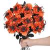 38cm Spider Rose Bouquet Gothic Fake Flower Halloween Artificial Rose  Halloween Party Props