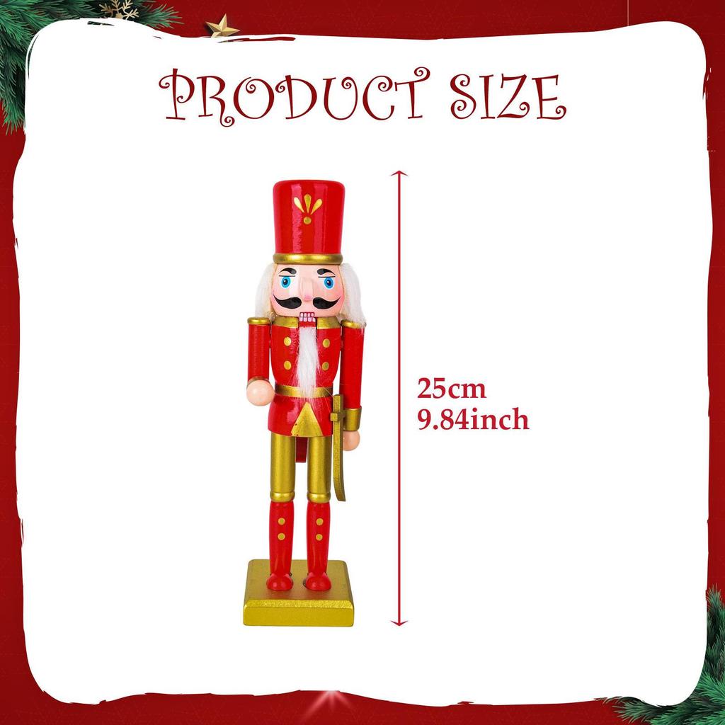 Christmas Nutcracker Figurine Decorative Statue Decor Collectibles Desktop Ornament Puppet