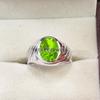 Peridot Oval Cut Gemstone With 925 Sterling Silver Ring For Men's #B475 JL375683917209