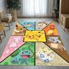 Kawaii Pokemon Pikachu Cartoon Living Room Non-Slip Area Rug Soft Carpet for Bedroom Kids Playroom Sofa,Home Decor Doormat Gift