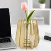 Handcrafted Floral Display for Shelf Wooden Puzzle Flower Vase, Stand Flowers or Minimalist Arrangement Pots Office Artificial Flowers, Decorative