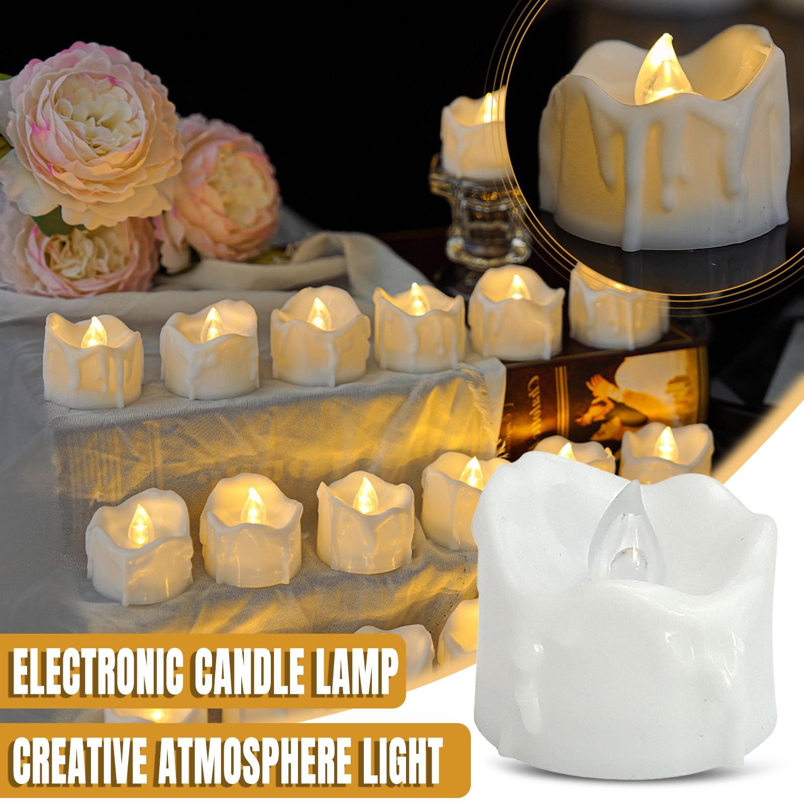 

Хэллоуин Слезы Электронный свет свечи Креативный атмосферный свет Маленькая чайная свеча Свеча с дистанционным управлением One Size белый