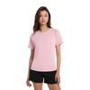 Anta Outdoor Series Solid Color Round Neck Pullover Knitted Short Sleeve Raglan T-Shirt Women Tops Soft-Pink 162420111-1