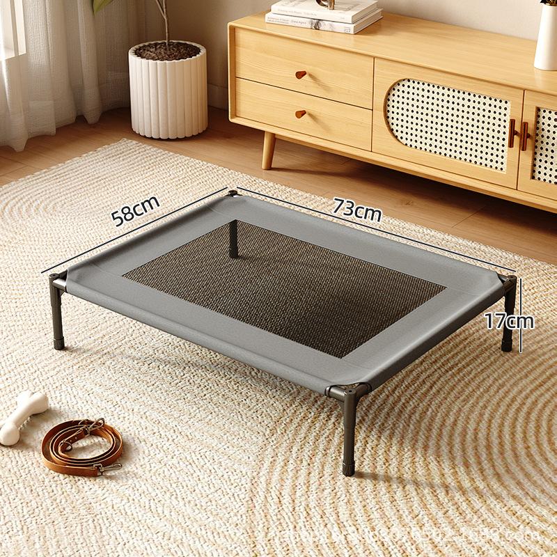 Summer breathable pet marching bed, moisture resistant off the ground, cat and dog beds, small and medium-sized dog beds
