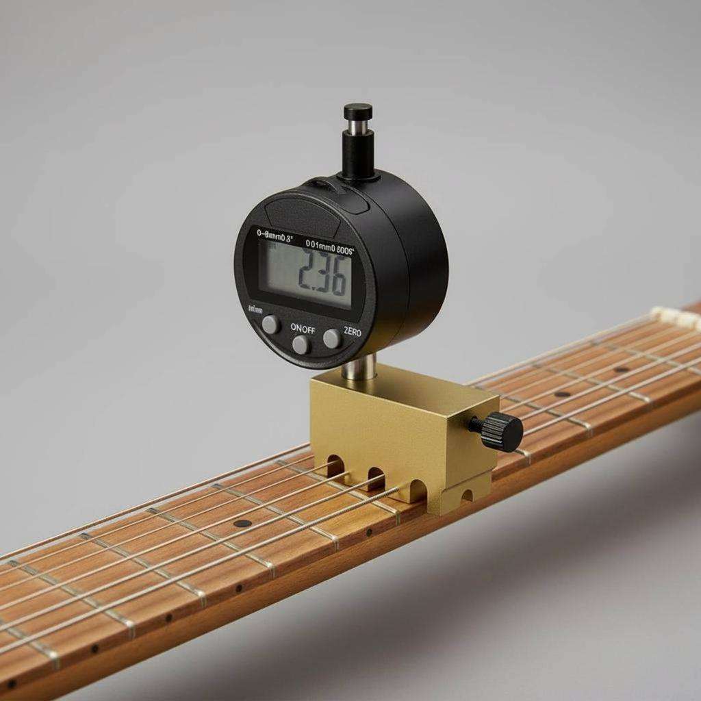 Luthier Guitar Tools String Gauge Meter Brass Digital Action Ruler for Accurate