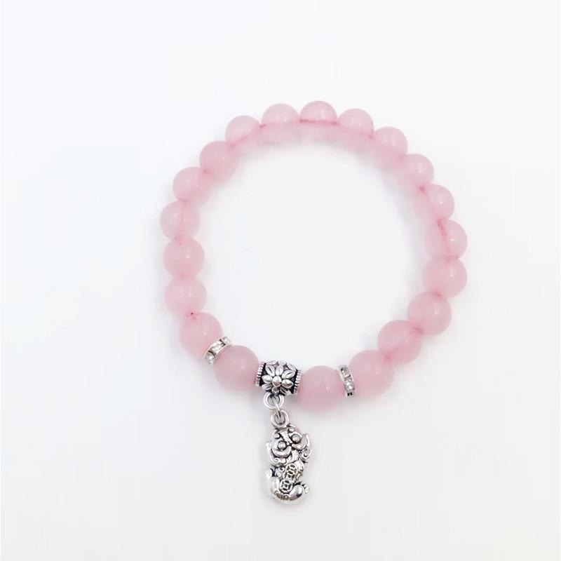 Natural Rose Quartz Bracelets: Gold Shop Opening Gifts & Live Stream Traffic Boosters