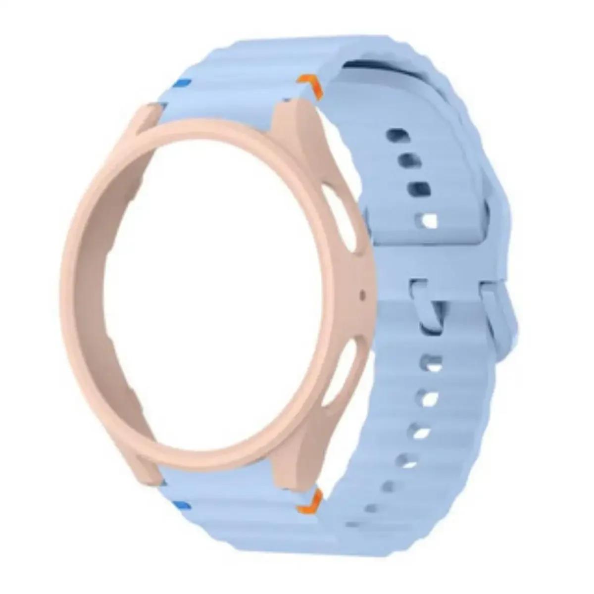 

Чохол+Ремінець для Samsung Galaxy Watch 7 6 5 4 40мм 44мм Силіконовий офіційний Ремінець ПК Захисна Кришка Бампер для Galaxy Watch 6Classic Galaxy 6 Clasic 47mm