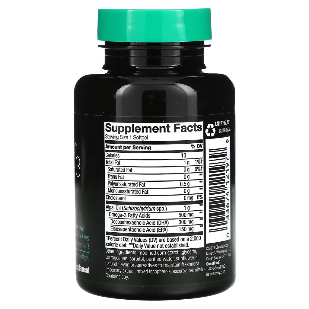 Nature'S Way, Nutravege, Plant-Based Omega-3, 500Mg, 30 Softgels