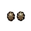 Black and White Contrasting Geometric Pearl Stud Earrings Enamel Drip Glaze Court Retro Noble Light Luxury Atmosphere Earrings Women