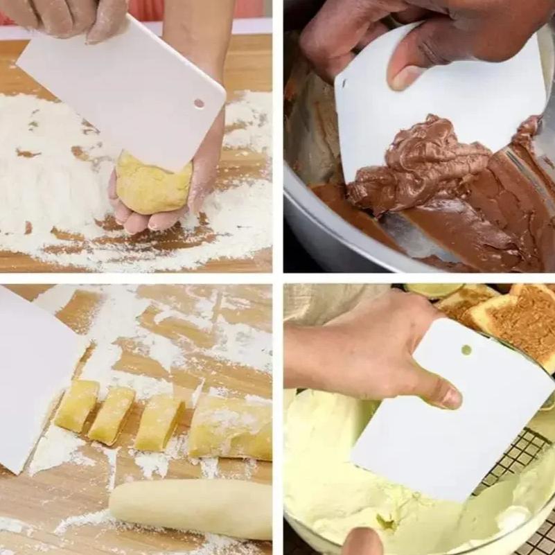 Mehrzweck-Teigschneider, Schüsselschaber für Brotteig, Fondant, Kuchencreme, Spatel, DIY-Gebäckschneider, Schaber, Küchen-Backset