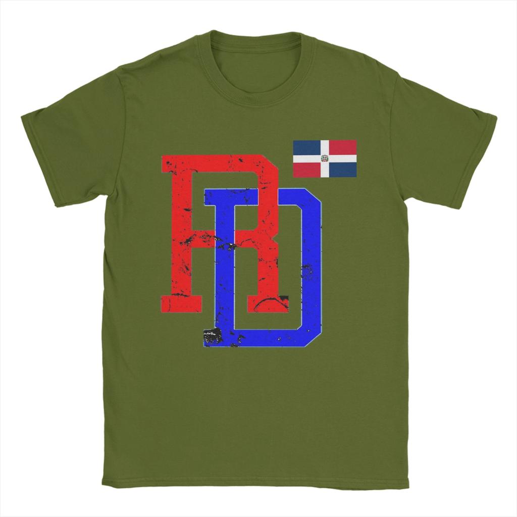 Dominican Republic RD Flag Pride TShirt for Unisex Crew Neck Cotton T Shirts Short Sleeve Tee Shirt Plus Size Clothes