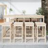VidaXL Garden Bar Set 9 Pcs Solid Pine Wood, Bar Set, Furniture Set, Outdoor Bar Set, 3154765