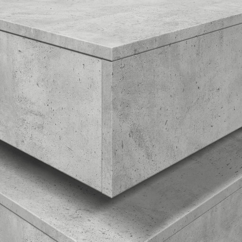 LED Coffee Table in Concrete Grey 50 x 50 x 40 cm