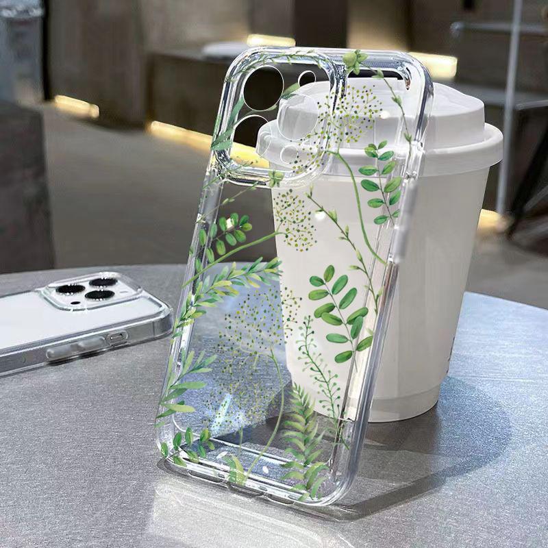 Watercolor Purple Lavender Floral Clear Phone Case for iPhone 17 16 15 14 13 12 11 16E Series Pro Max Plus