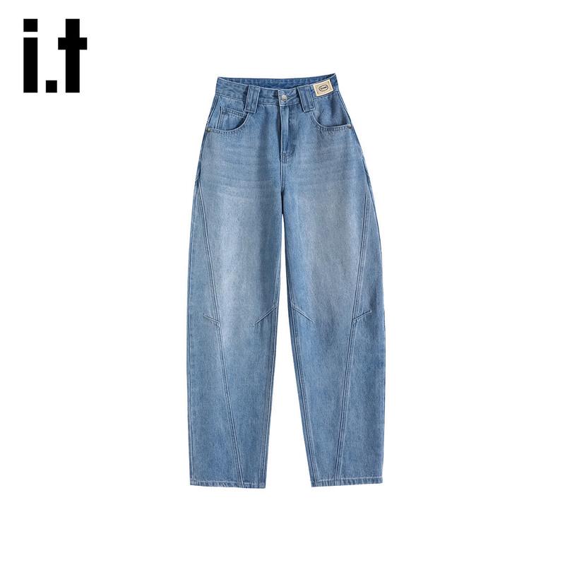 

Izzue IT Женские джинсы высокой посадки с изогнутыми широкими штанинами XL