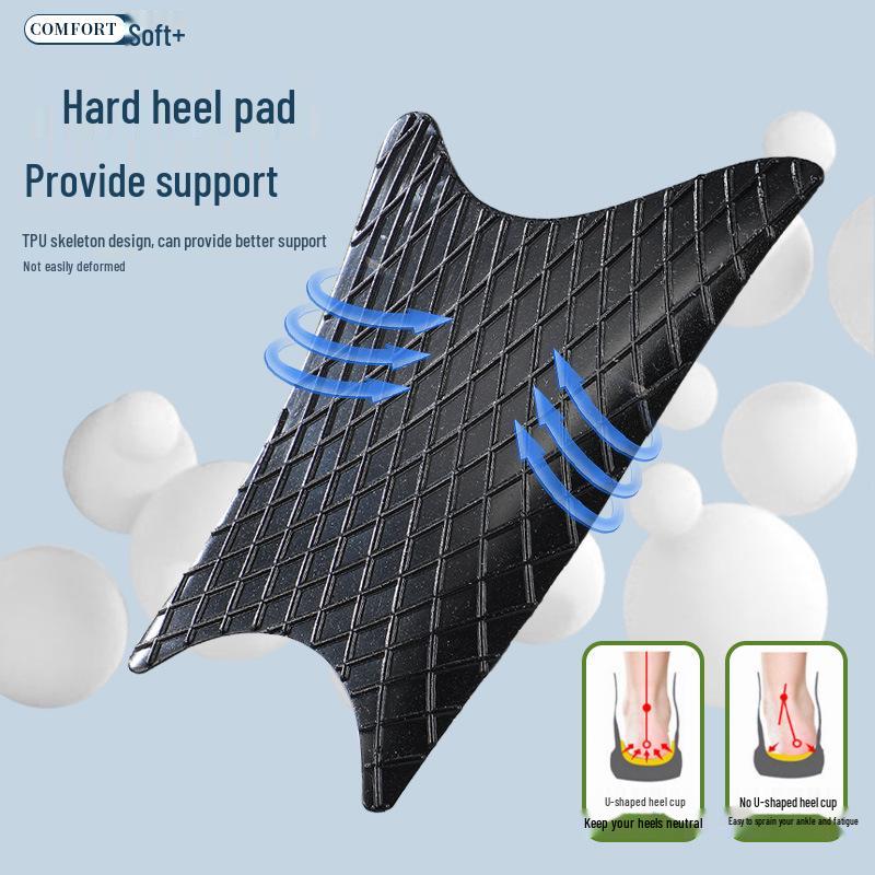 High Elastic Sports Insole: Shock Absorption, Sweat & Odor Control, Breathable, Arch Support for Badminton, Basketball, Running, and Casual Wear.
